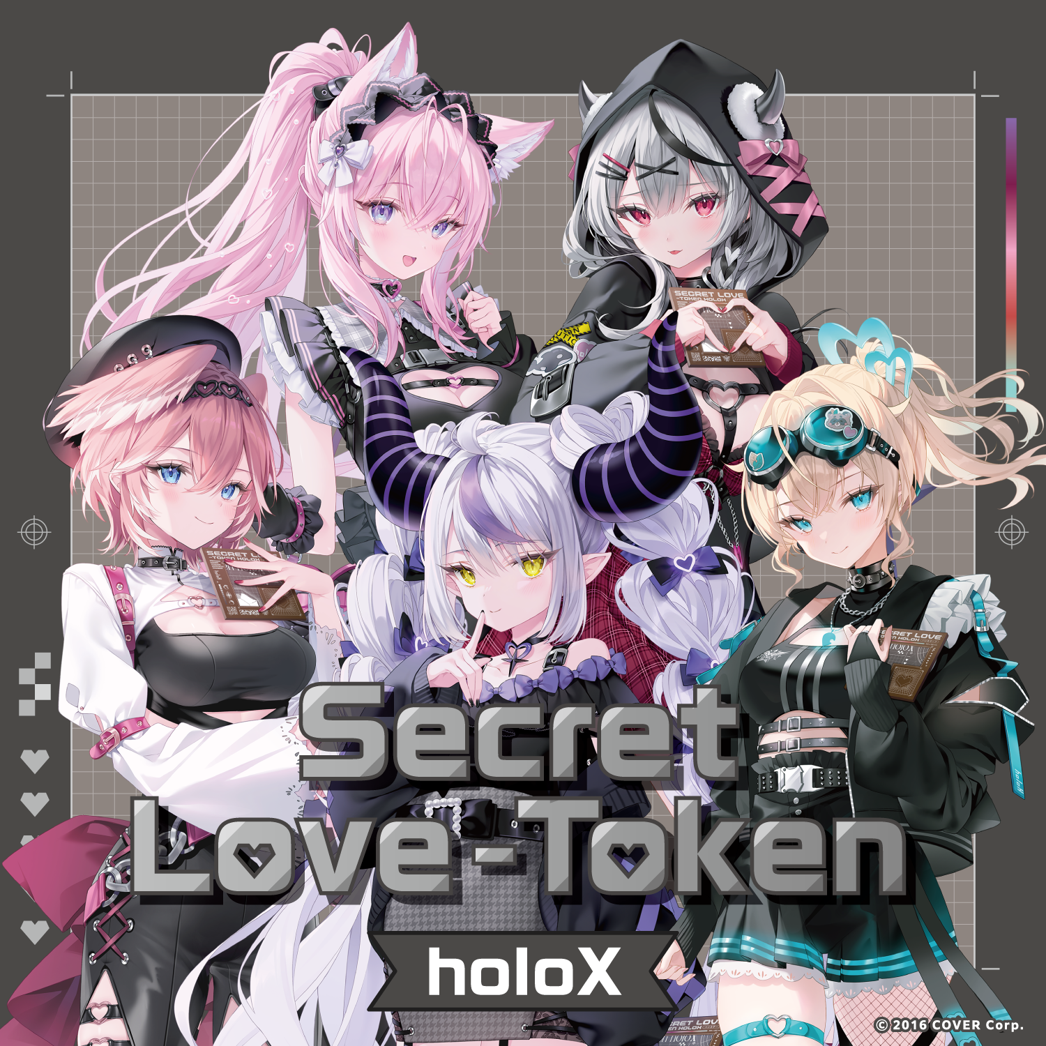 ホロライブ　Secret Love-Token 沙花叉クロヱ　缶バッジ　48個ゲーム・おもちゃ・グッズ