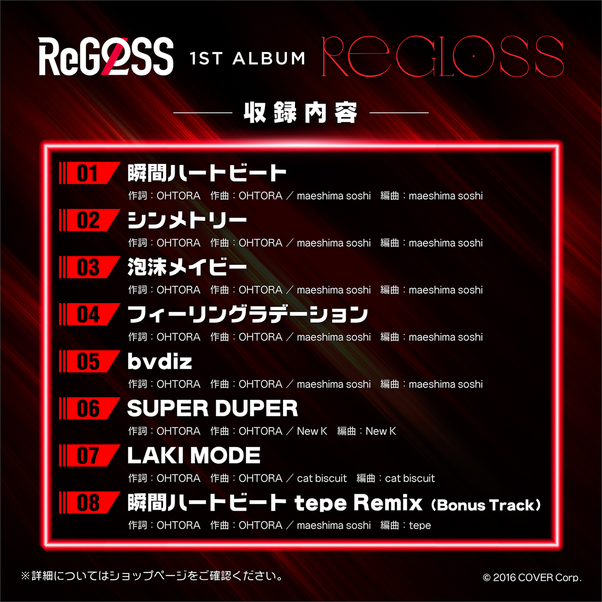 ReGLOSS 1st Album『ReGLOSS』（通常盤）