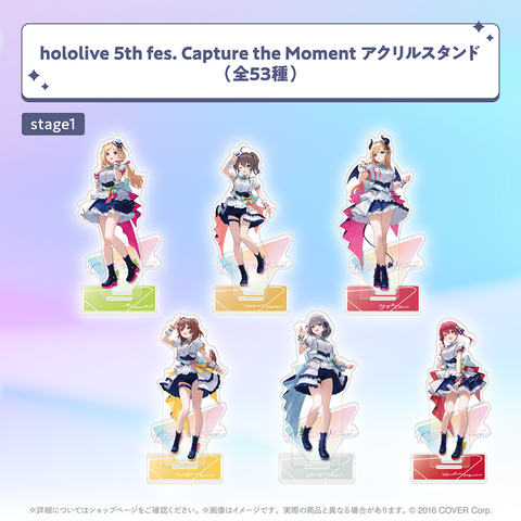 hololive 5th fes. Capture the Moment Acrylic Stands & Random Holographic Button Badges