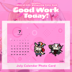 hololive Slice-of-Life Whispering Voice Pack "Good Work Today!" July Calendar Photo Card