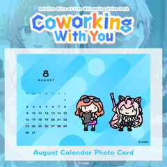 hololive Slice-of-Life Whispering Voice Pack "Coworking With You" August Calendar Photo Card