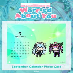 hololive Slice-of-Life Whispering Voice Pack "Worried About You" September Calendar Photo Card