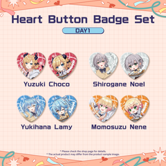 〈Advanced shipping〉hololive wacha-wacha high school festival Heart Button Badge Set