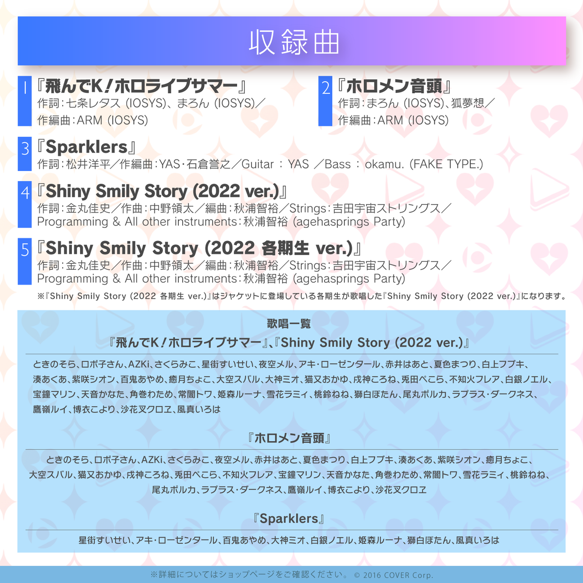 hololive IDOL PROJECT ミニアルバム『ホロライブ・サマー2022』