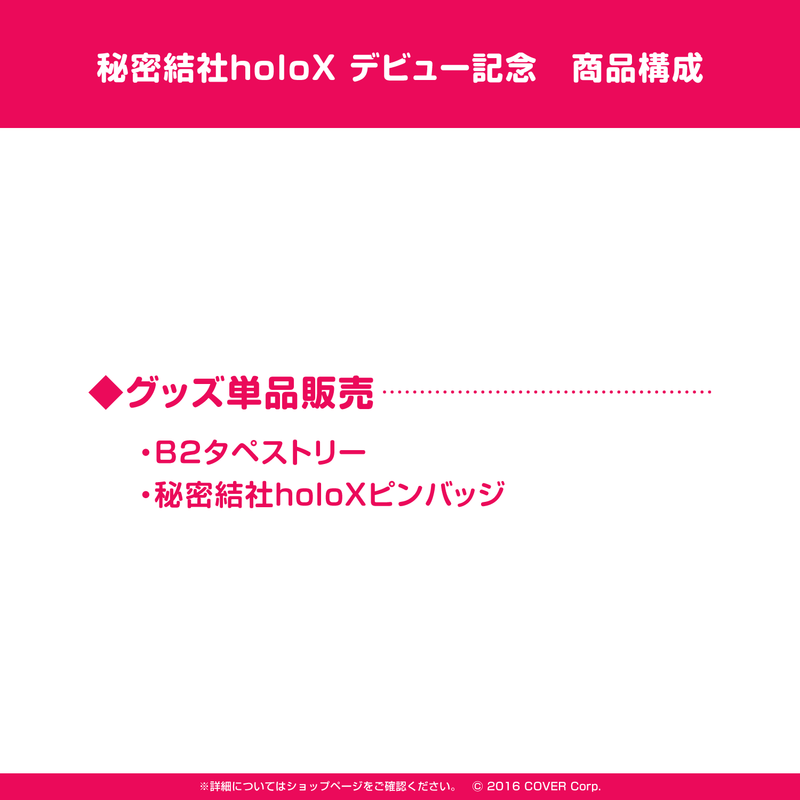 秘密結社holoX デビュー記念 – hololive production official shop