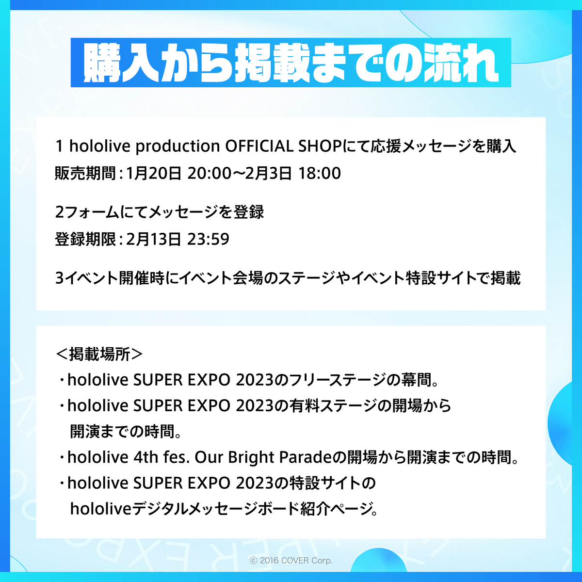 hololive デジタルメッセージボード